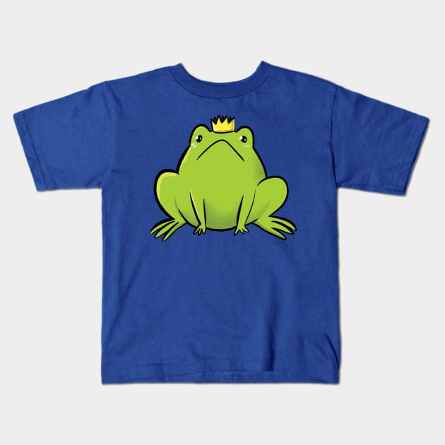 Frog Prince Kids T-Shirt by angeliraferart